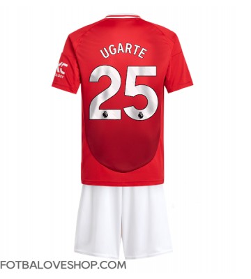 Manchester United Manuel Ugarte #25 Dětské Domácí Dres 2024-25 Krátký Rukáv (+ trenýrky)